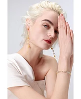 Classicharms FrostLily Clear Crystal and Bead Drop Earrings