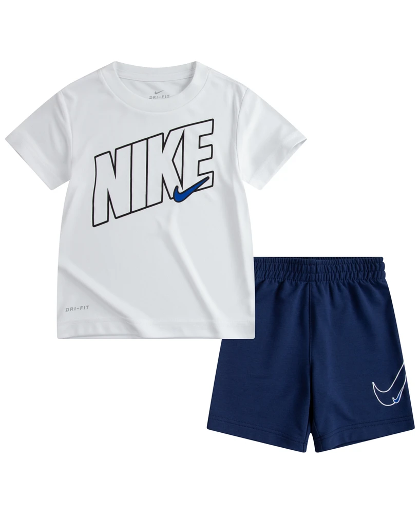 Nike Toddler Boys Comfort Dri-Fit T-shirt and Shorts Set