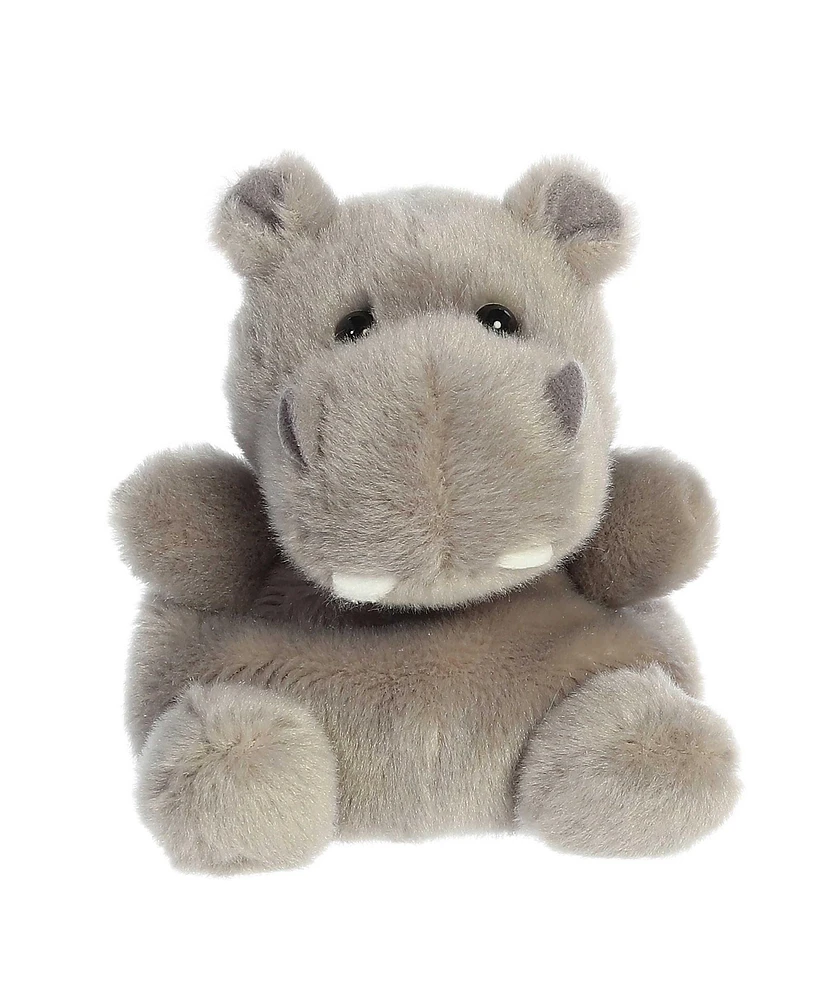 Aurora Mini Hunk Hippo Palm Pals Adorable Plush Toy Grey 4.5"