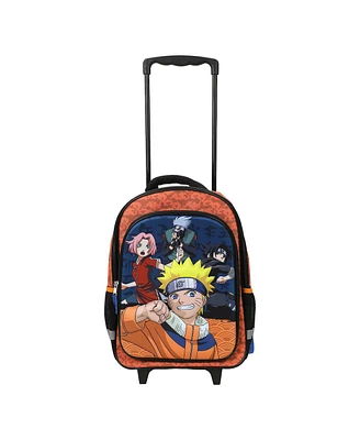 Naruto Anime Characters Youth 16” Orange Rolling Backpack