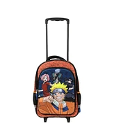 Naruto Anime Characters Youth 16” Orange Rolling Backpack