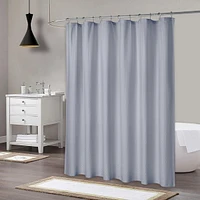 Caromio Soft Embossed Seersucker Microfiber Fabric Shower Curtain or Liner