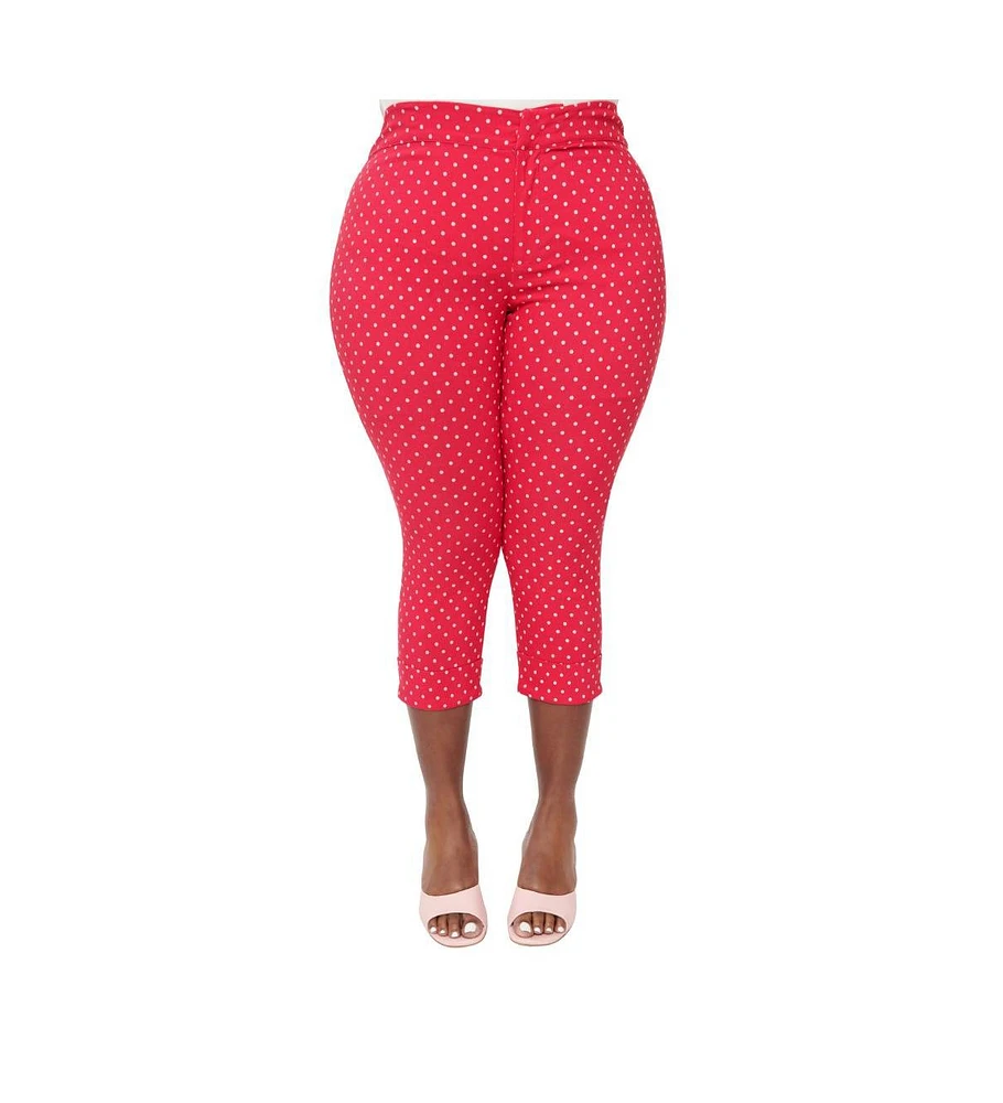 Smak Parlour Plus Size Kitschy Shaped Pocket Smarty Pants Capris