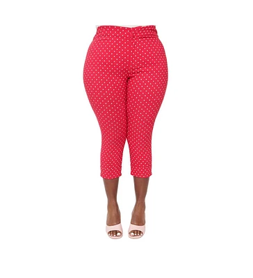 Smak Parlour Plus Size Kitschy Shaped Pocket Smarty Pants Capris