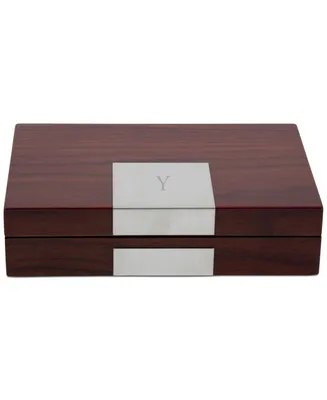 Lacquered "Natural Walnut" Wood Valet Box