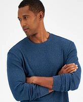 Club Room Men's Thermal Long-Sleeve Ribbed Crewneck Sweater