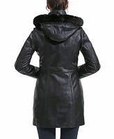 Bgsd Petite Greta Leather Parka Coat