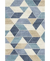 Km Home Velvet Touch Washable Dev-001 7'6" x 9'6" Area Rug