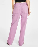 Ultra Flirt Juniors' High-Rise Washed Cargo Pants