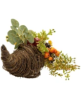 Northlight Apples and Pears Cornucopia Fall Harvest Decoration - 20"