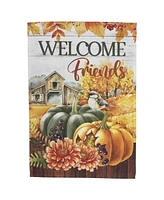 Northlight Welcome Friends Fall Harvest Outdoor Garden Flag - 18" x 12.5"