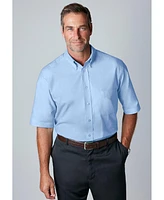 KingSize Men's Wrinkle-Free Short-Sleeve Oxford Dress Shirt