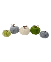 Northlight Set of 10 Pumpkins Berries Flowers and Leaves Thanksgiving Decor Set