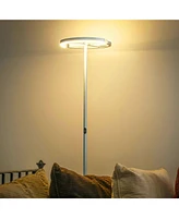 Brightech Halo Split 72" Led Torchiere Floor Lamp with Adjustable Head