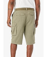 KingSize Big & Tall 12" Side Elastic Cargo Short With Twill Belt