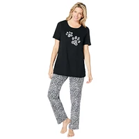 Dreams & Co. Women's Graphic Tee Pj Set