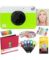 Kodak Printomatic Instant Print Camera Art Bundle w/Zink Photo Paper & More