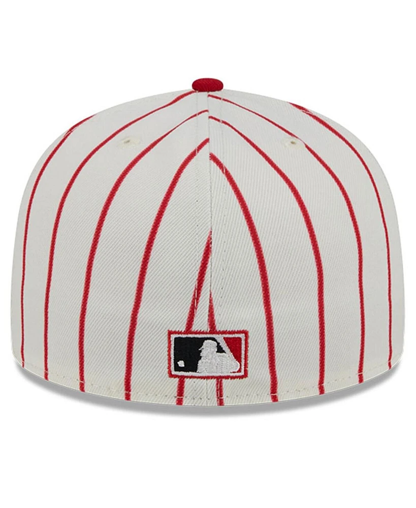 New Era Men's Cream Cincinnati Reds Big League Chew Team 59FIFTY Fitted Hat