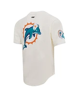 Pro Standard Men's Cream Miami Dolphins Retro Classic Mesh Button-Up Shirt