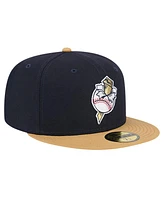 New Era Men's Navy Omaha Storm Chasers Theme Night Golden Spikes 59FIFTY Fitted Hat