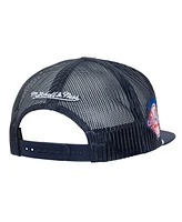 Mitchell Ness Men's Navy New York Yankees Rope Trucker Snapback Hat