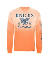 Sportiqe Men's and Women's Orange New York Knicks Mohave Sun-Dipped Long Sleeve T-Shirt