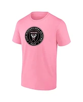 Fanatics Men's Lionel Messi Pink Inter Miami Cf Authentic Stack Name Number T-Shirt