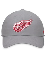 Fanatics Men's Gray Detroit Red Wings Extra Time Adjustable Hat