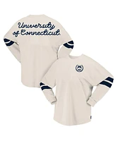 Spirit Jersey Women's Cream UConn Huskies Oversized T-Shirt