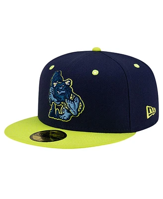 New Era Men's Navy Bowling Green Hot Rods Theme Night Cavemen 59FIFTY Fitted Hat