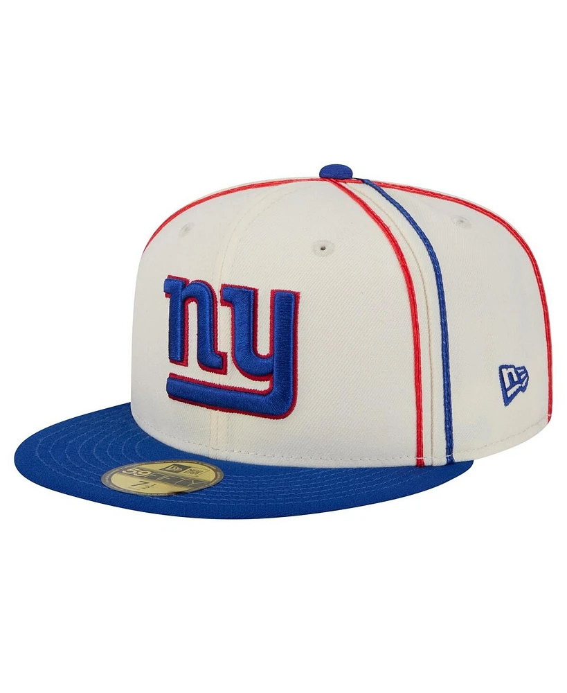 New Era Men's Cream York Giants Soutache 59FIFTY Fitted Hat