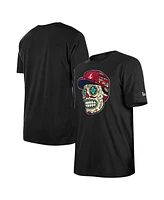 New Era Men's Black Atlanta Braves Sugar Skulls T-Shirt