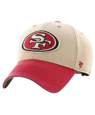 47 Brand Men's Khaki/Scarlet San Francisco 49ers Dusted Sedgwick Mvp Adjustable Hat