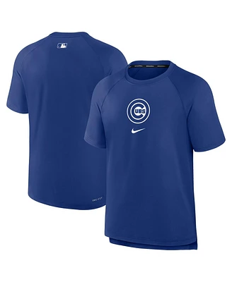 Nike Men's Royal Chicago Cubs Authentic Collection Pregame Raglan Performance T-Shirt