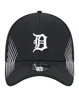 New Era Men's Black Detroit Tigers Active Dash Mark 39THIRTY Flex Hat