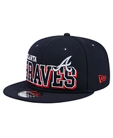 New Era Men's Navy Atlanta Braves Game Day Bold 9FIFTY Snapback Hat