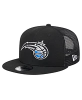 New Era Men's Black Orlando Magic Evergreen Meshback 9FIFTY Snapback Hat