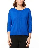 Melissa Paige Women's Cable-Knit Drop-Shoulder Sweater