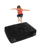 47" x 35.5" Crash Pad Sensory Mat with Foam Blocks and Washable Velvet Cover