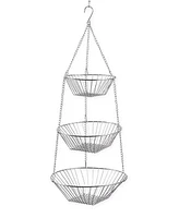 Rsvp International Chrome Wire 3 Tier Hanging Basket