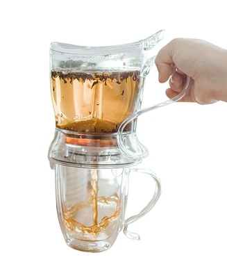 Grosche Tea Perfection Duo- 1000ML Aberdeen Smart Tea Steeper with Cyprus Large Glass Mug