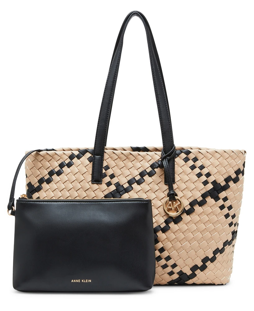 Anne Klein Woven Tote with Pouch