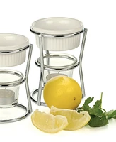 Rsvp International Stoneware 2 Piece 3x3x5" Promo Butter Warmer Set