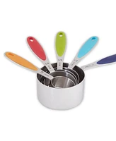 Rsvp International Endurance Stainless Steel 5 Piece Measuring Cup Set - Color Handles