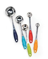 Rsvp International Endurance Stainless Steel 5 Piece Measuring Spoon Set - Color Handles