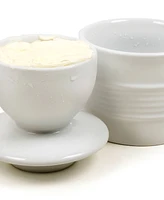 Rsvp International Stoneware White 3.7" Diameter Butter Pot