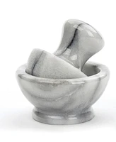 Rsvp International Stoneware Marble Spice Grinder - White 4x4x2"
