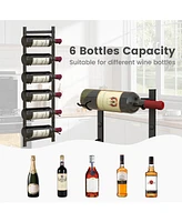 6 Bottle Rustproof Wall-Mounted Wine Rack
