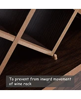 Wall Mount Wine Rack with Glass Holder and Storage Shelf