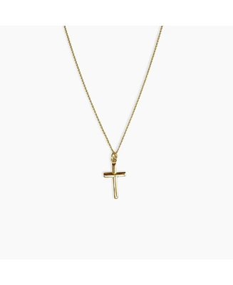 sanctuaire Long Cross Necklace 14K Solid Gold